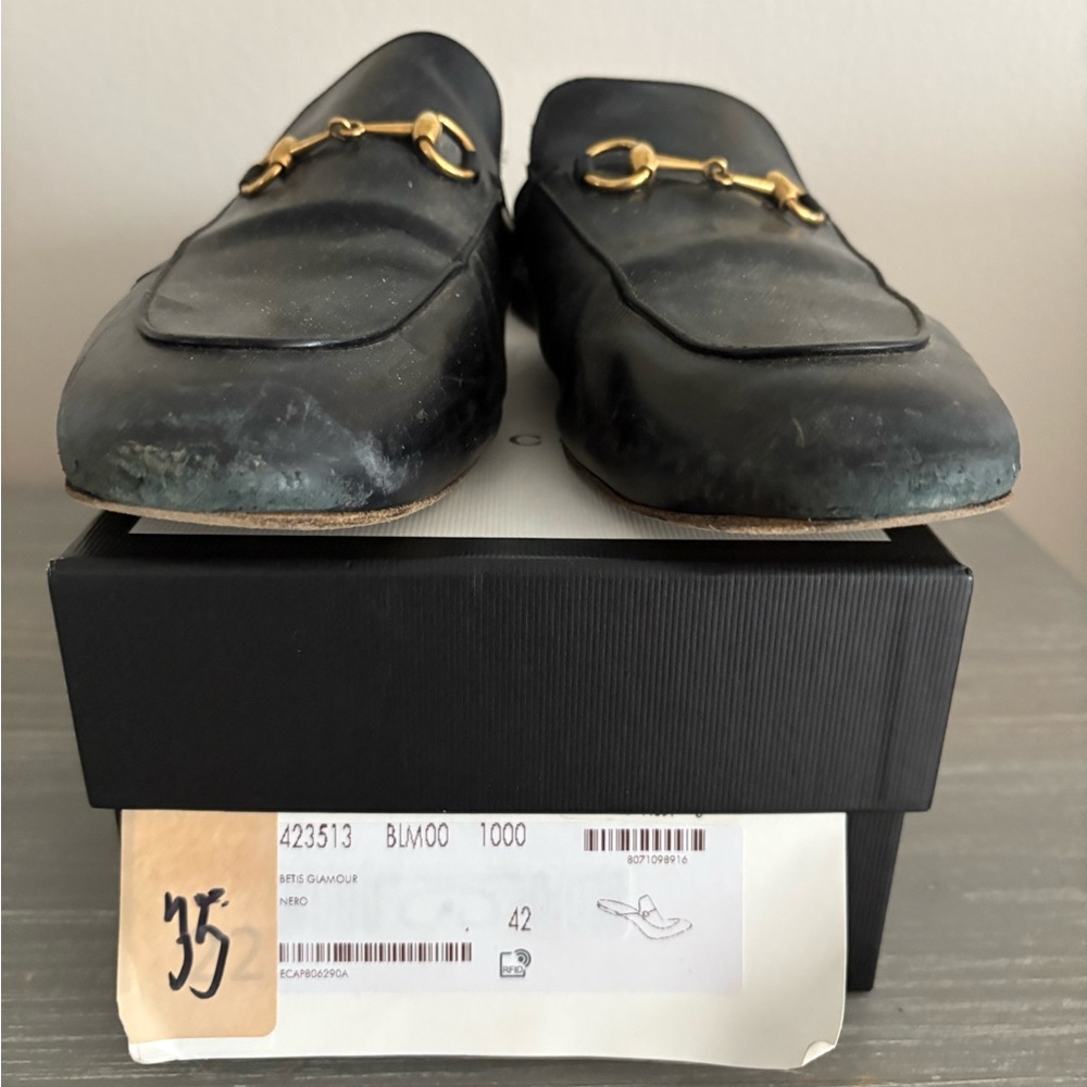 Gucci Women Princetown Leather Mules 42 - Picture 10 of 11